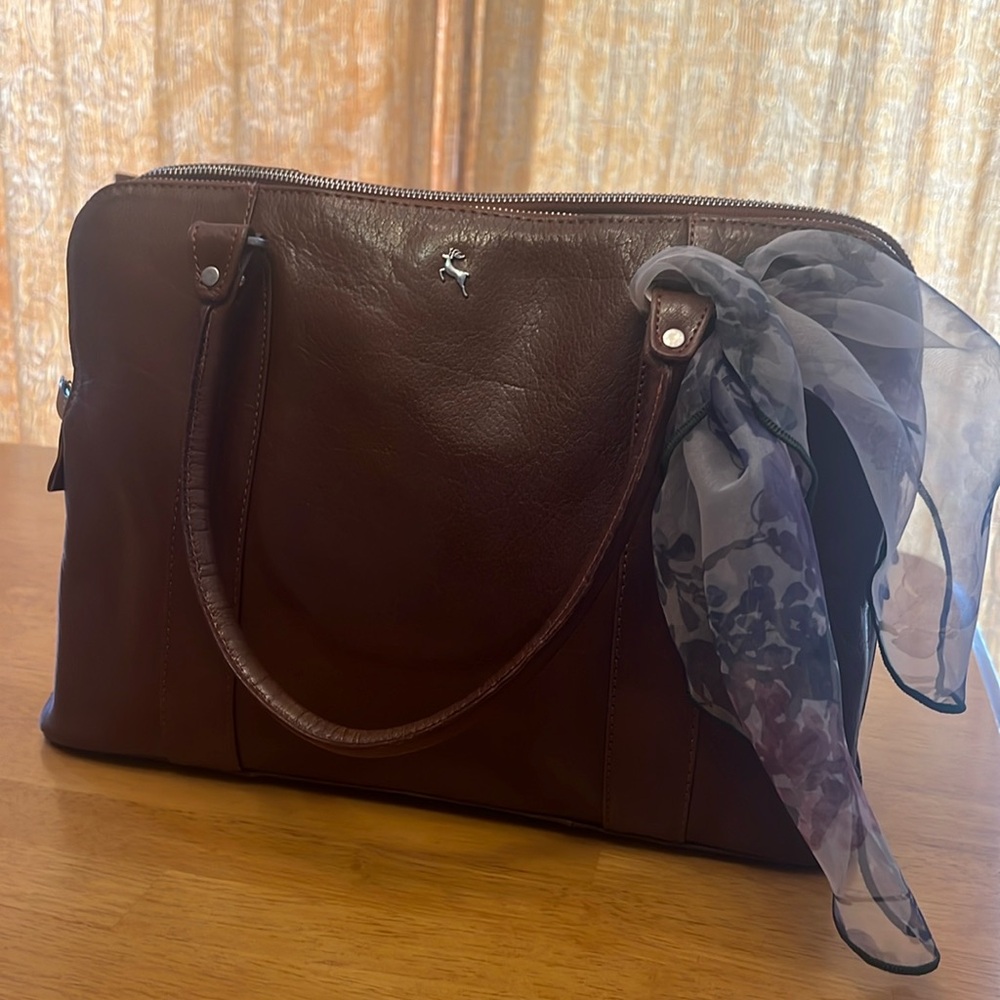 Ashwood by Harrods all brown leather bag Very good condition vintage , classic.